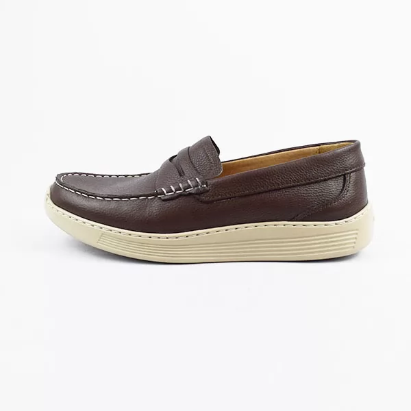 Moccasin pour homme confort R110 Marron cuir  sandale médicale femme confortable Maroc